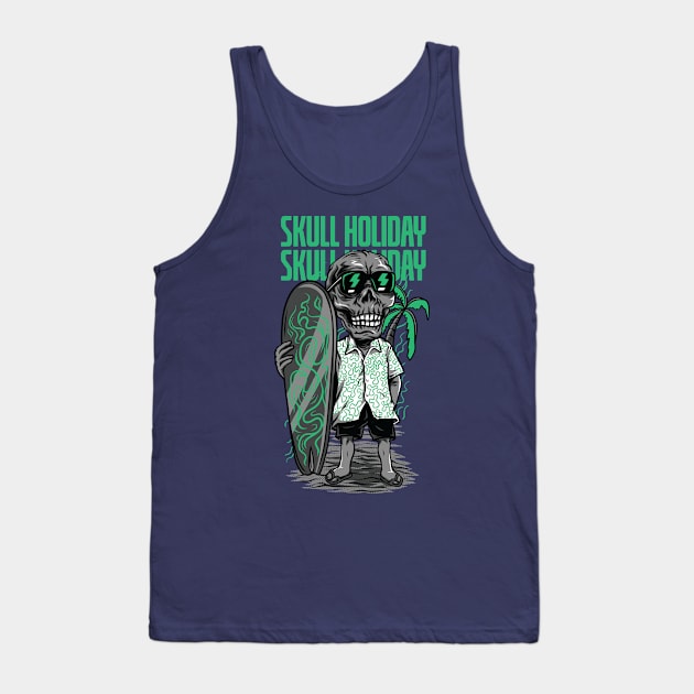 Skull Holiday Tank Top by Stellart